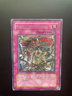 Yugioh Royal Oppression DB2-EN200 Rare Unlimited Edition DAMAGED - Image 1