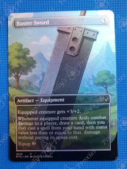 Buster Sword FOIL Proxy Card with Custom Art Design - Image 1