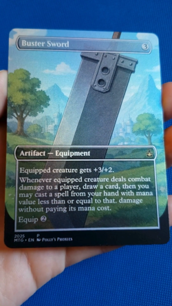 Buster Sword FOIL Proxy Card with Custom Art Design - Image 2