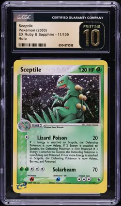 Pokemon Card Holo Sceptile 11/109 CGC 10 PRISTINE EX Ruby & Sapphire - Image 5