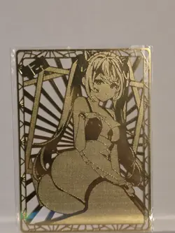 Maid Keqing LSP Waifu Card Genshin Impact Gold Premium Metal Doujin Anime - Image 2