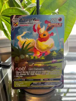 Pokemon Flareon SWSH180 VMAX Alt Art JUMBO Black Star Holo Promo Card NM - Image 1