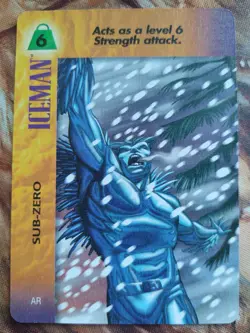 OverPower PowerSurge Marvel Fleer 1995 Iceman Sub-Zero Special Card Very Rare LP - Image 1