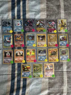Vintage/Mid Era Pokemon 21 Card Lot NM-DMG: 1st Ed, E Reader, Mega, Jap & Eng - Image 1