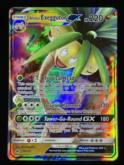 Alolan Exeggutor EX 74/111 Crimson Invasion NM Ultra Rare Pokemon Card - Image 1