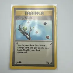 Energy Search 59/62 1st Edition Fossil LP Pokemon Card - Image 1