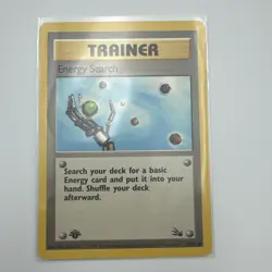 Energy Search 59/62 1st Edition Fossil LP Pokemon Card - Image 1