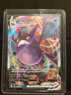 Pokemon TCG Crobat VMAX Holo Ultra Rare Card 045/072 Shining Fates - Image 1
