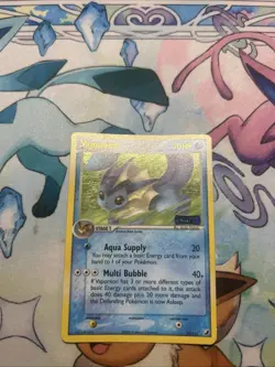 Vaporeon 19/115 Reverse Holo Stamped Rare Pokemon Card Ex Unseen Forces 2005 - Image 1