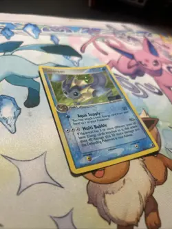 Vaporeon 19/115 Reverse Holo Stamped Rare Pokemon Card Ex Unseen Forces 2005 - Image 3