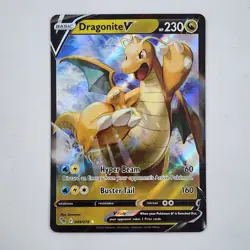 Pokemon TCG Dragonite V Pokemon Go 49/78 Full Art Ultra Holo Rare Card NM 2022 - Image 1