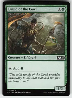 Druid of the Cowl C Core Set 2019 177 MTG - Image 1