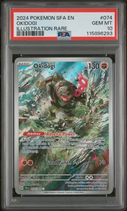 Pokemon 2024 Okidogi 074/064 Illustration Rare Shrouded Fable GEM MINT PSA 10 - Image 1