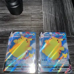 2 Pokemon Celebrations Surfing Pikachu VMAX 9/25 25th Anniversary Near Mint - Image 1