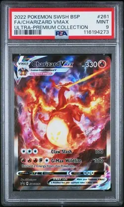 Pokemon CHARIZARD VMAX SWSH261 - PSA 9 Mint - Full Art UPC Promo - Image 1