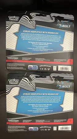 Pokemon Black Bolt SV10.5 3-Pack Tech Sticker Collection- 2 Pack Lot - Image 2
