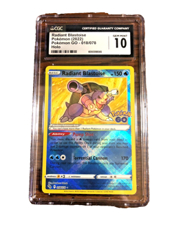 Radiant Blastoise Radiant Rare #018 - CGC GEM MINT 10 - Pokemon GO - Pokemon TCG - Image 1