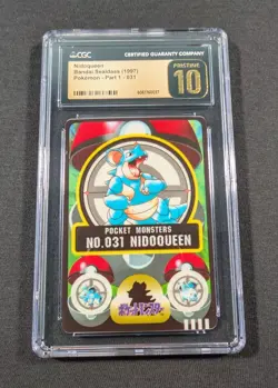 Pokemon Japanese Nidoqueen No. 031 CGC 10 PRISTINE Bandai Sealdass Part 1 - Image 1