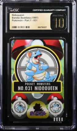 Pokemon Japanese Nidoqueen No. 031 CGC 10 PRISTINE Bandai Sealdass Part 1 - Image 3