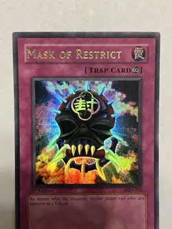 Mask of Restrict LON-018 Ultra Rare 1st Edition English Very Light Play YuGiOh! - Image 2