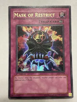 Mask of Restrict LON-018 Ultra Rare 1st Edition English Very Light Play YuGiOh! - Image 3