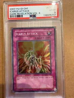 Yugioh Icarus Attack DR04-EN235 Super Rare PSA 9 - Image 1