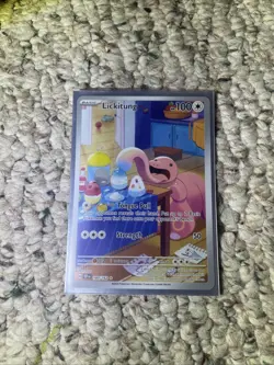 Pokemon TCG Lickitung 180/162 Temporal Forces Holo Card Illustration Rare - Image 1