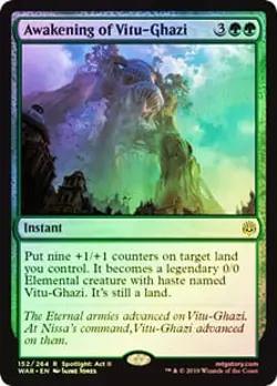 Awakening of Vitu-Ghazi FOIL War of the Spark PLD Green Rare CARD ABUGames - Image 1