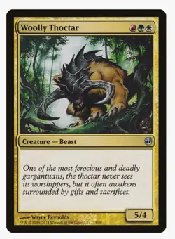 Woolly Thoctar #13 DDH Magic Card With Protective Sleeve - Image 1