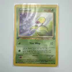 1st Edition Bellsprout Non-Holo WOTC Pokemon Card 49/64 Jungle Set LP - NM - Image 1