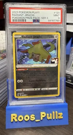 2023 Pokemon Card PSA 9 Radiant Jirachi Prize Pack Series 3 Play Promo 120/195 - Image 1