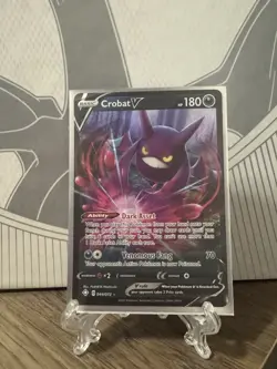 Pokemon TCG Crobat v Ultra Rare Card Shining Fates 044/072 Near Mint Condition - Image 1