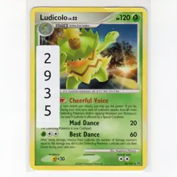 Pokemon TCG Ludicolo 34/127 Platinum Base Set Regular Rare Card EN-HP 2009 - Image 3