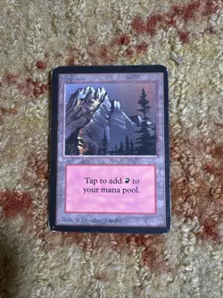 Mountain MtG Magic the Gathering Alpha Edition LP - Image 1