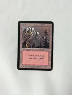Mountain MtG Magic the Gathering Alpha Edition LP - Image 1