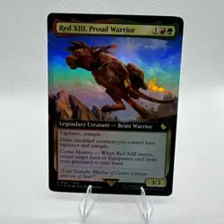 MTG: Final Fantasy Red XIII Proud Warrior Extended Art FOIL #0181 - Image 1