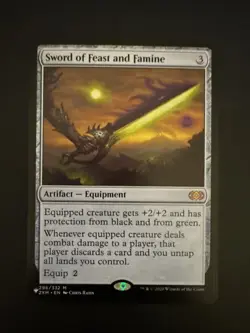 Sword of Feast and Famine MTG the List Reprints NM Condition Free Shipping - Image 1