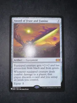 Sword of Feast and Famine MTG the List Reprints NM Condition Free Shipping - Image 2