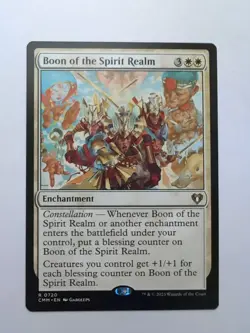 MTG Boon Of The Spirit Realm (CMM) Commander Masters Regular Rare 0720 - Image 1