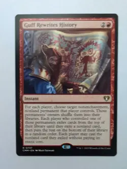 MTG Guff Rewrites History (CMM) Commander Masters Regular Rare 0737 - Image 1