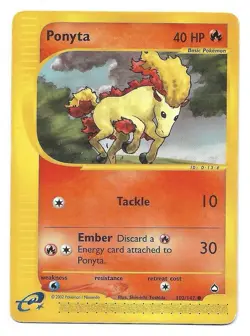Ponyta 102/147 Aquapolis Regular Pokemon TCG Vintage e Reader - Image 1