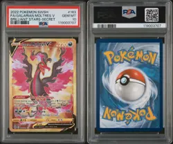 2022 Pokemon Brilliant Stars Secret 183 Full Art Galarian Moltres V PSA 10 ENG - Image 3
