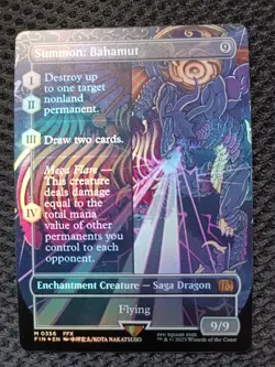 MTG - Final Fantasy - Summon: Bahamut (Borderless Foil) - Image 1