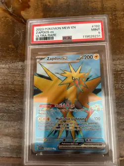 Pokemon 2023 Mew En 151 ZAPDOS EX Ultra Rare #192 PSA 9 Mint 2 - Image 1
