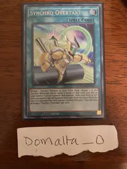 Yugioh Synchro Overtake DAMA-EN067 1st Edition Secret Rare Near Mint - Image 1