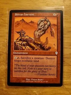 Shivan Harvest - Invasion - MTG Magic - Uncommon - Red Enchantment - Image 1