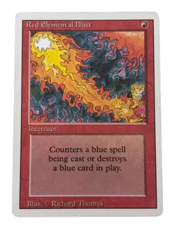 MTG Magic Red Elemental Blast Revised Edition Light Play LP - Image 1