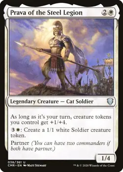MTG Prava of the Steel Legion - Commander Legends (CMR) FOIL NM UC #38 - Image 1