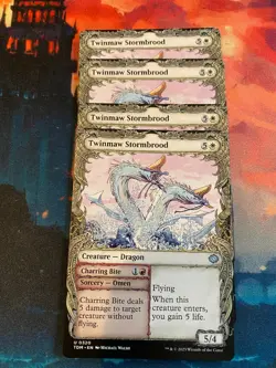 MTG Tarkir Dragonstorm Twinmaw Stormbrood Showcase x 4 - Image 1