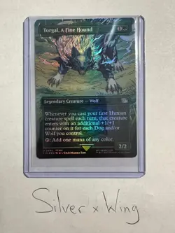 Torgal, A Fine Hound Borderless Foil x1, Magic The Gathering, Final Fantasy, NM - Image 1